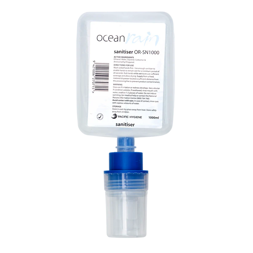 Ocean Rain Hand Sanitiser 1000ml- Excluding Dispenser